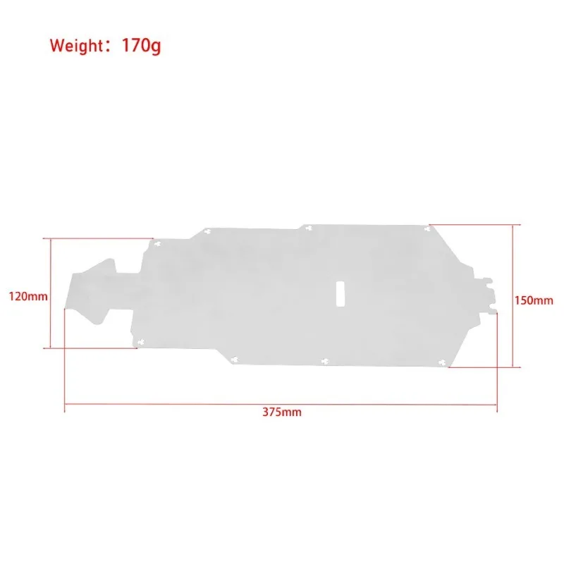 Para 1/7 KKPIT KRT XNR Xuan Niao chasis de Metal armadura Protector placa de deslizamiento RC actualización de coche piezas Accesorios