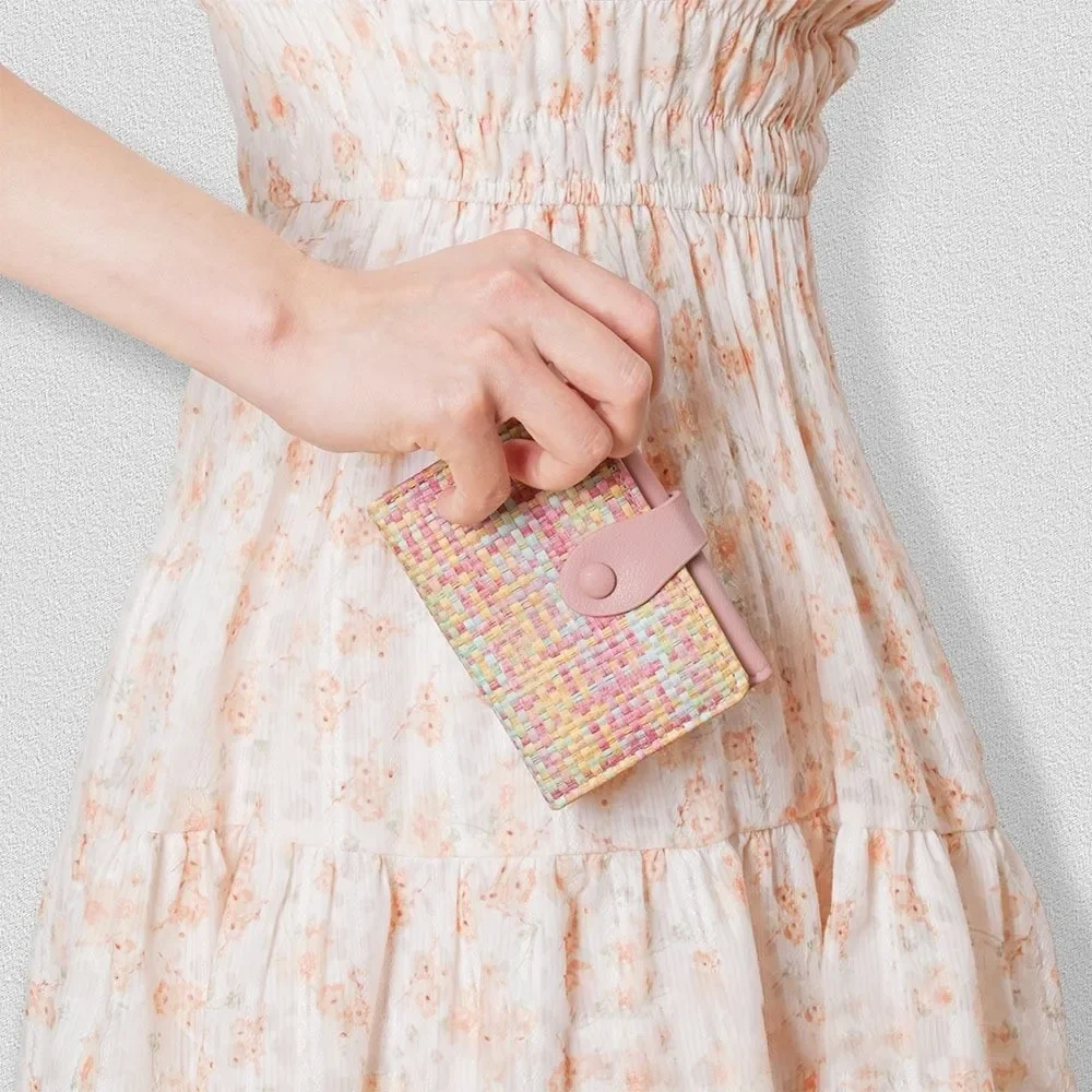 

New Large Capacity Woven Wallet Fashionable Short Women's Wallet Simple Coin Purse Women