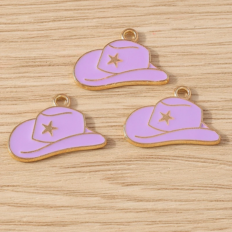 10 Stück niedliche Emaille-Cowboystiefel-Hut-Charms-Anhänger für Schmuckherstellung, DIY-Tropfenohrringe, Halskette, Armbänder, handgefertigte Bastelgeschenke – Detail 13