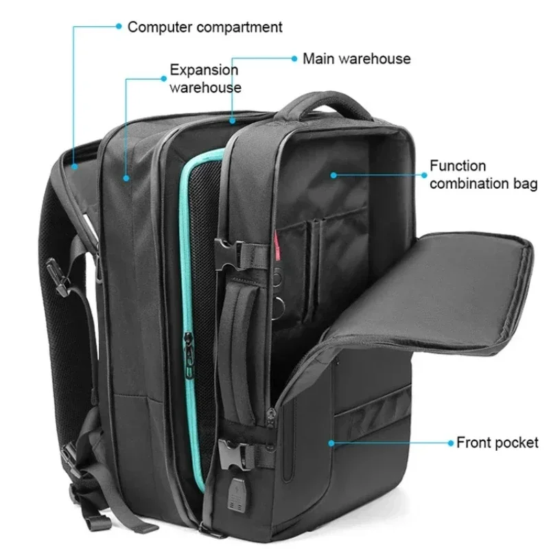 60L Airback Travel Backpack Man Waterproof Vacuum Compression Backpack Airline Approved Business 17 inch Laptop Bag Luggage Bags