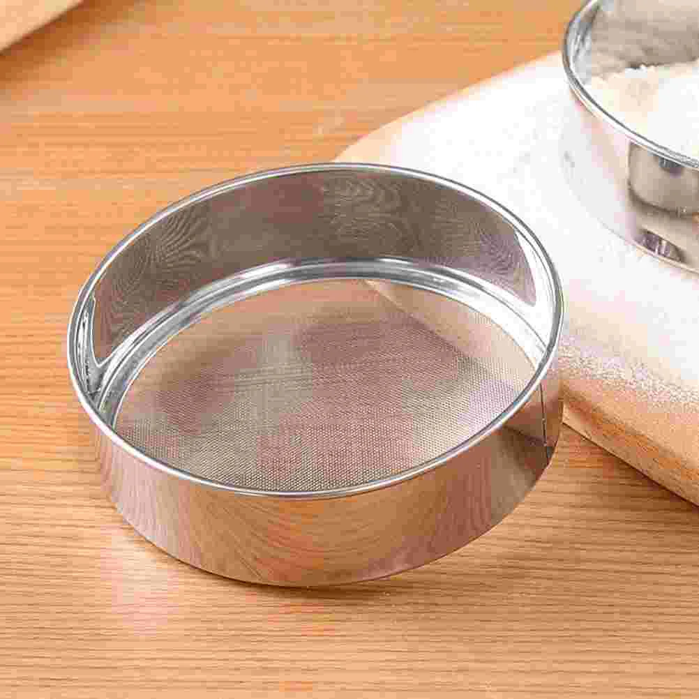Mesh Strainer Flour Sieve Sifting Handheld Cake Baking Filter Sifter Powdered Sugar Net
