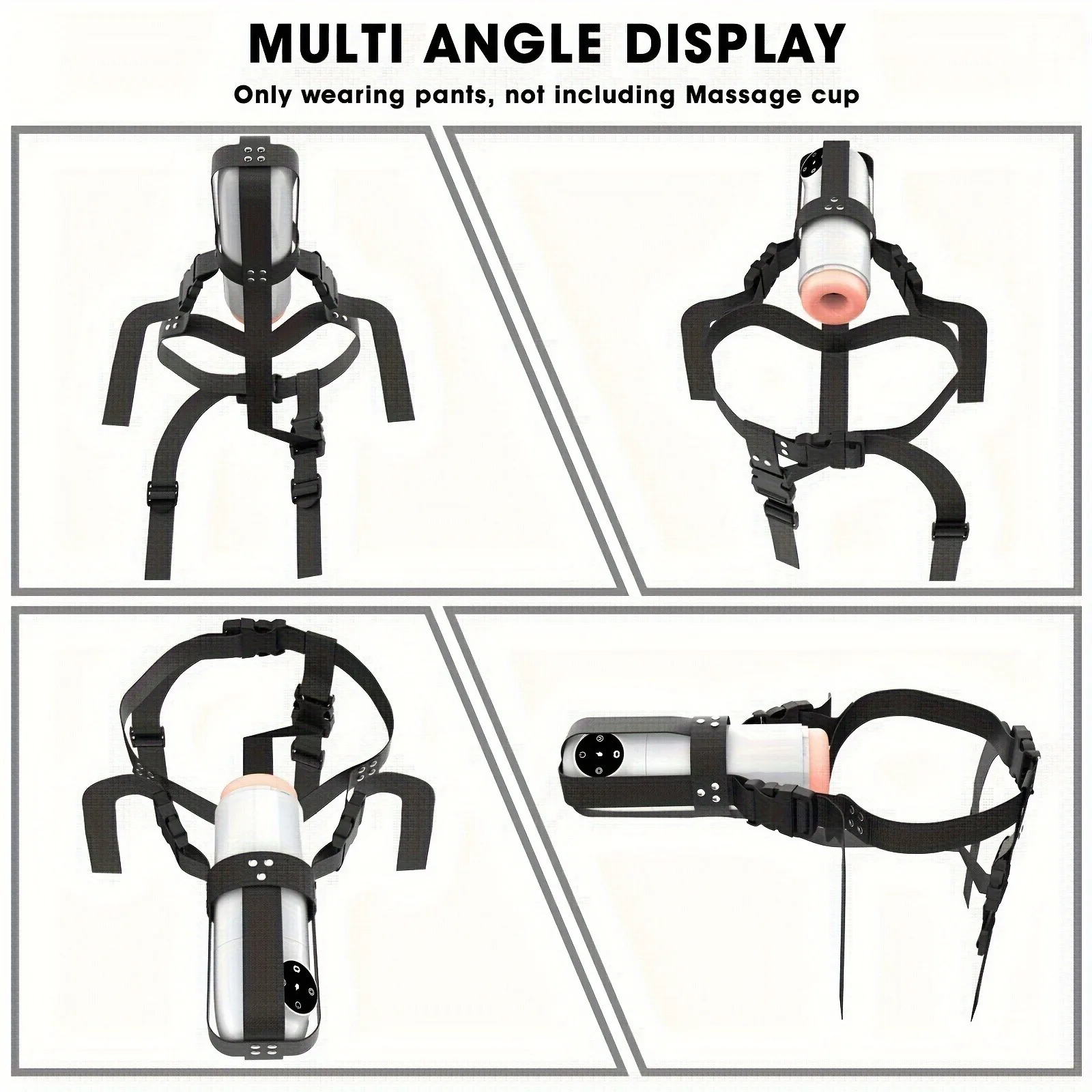 Adjustable Strap-on Automatic Male Masturbation Cup Wearable Sex Harness Male Hands Free Masturbator Sex Toys for Man