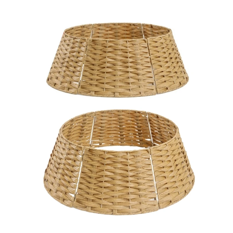 Stylish Wicker Tree Skirt Use Friendly Elegant Christmas Stand Cover Accessory Drop shipping