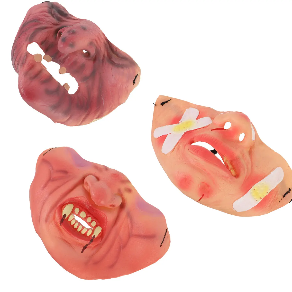 

Half Face Halloween Party Supplies Scary Clown Masquerade Face Cover Prank Carnival Stage Performance Cosplay