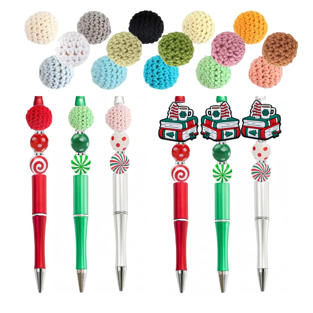 

100pcs 16mm Wooden Crochet Beads Oaganic Handmade For Jewelry Making DIY Necklace Bracelet Accessorie