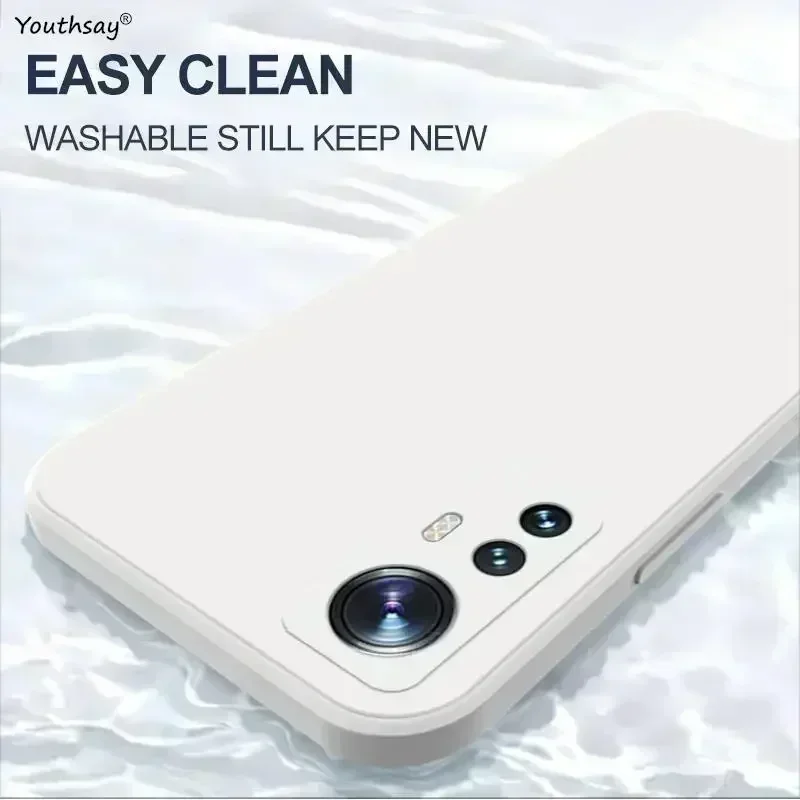 For Xiaomi 12T Pro Case Xiaomi 12T 12 13 13T Pro 12 Lite Cover Funda Coque Soft Original Liquid Silicone Case Xiaomi 12T Pro