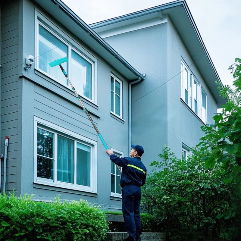 Para pólo de extensão telescópica multiuso de alumínio profissional universal torção-na ponta resistente pólo extensível