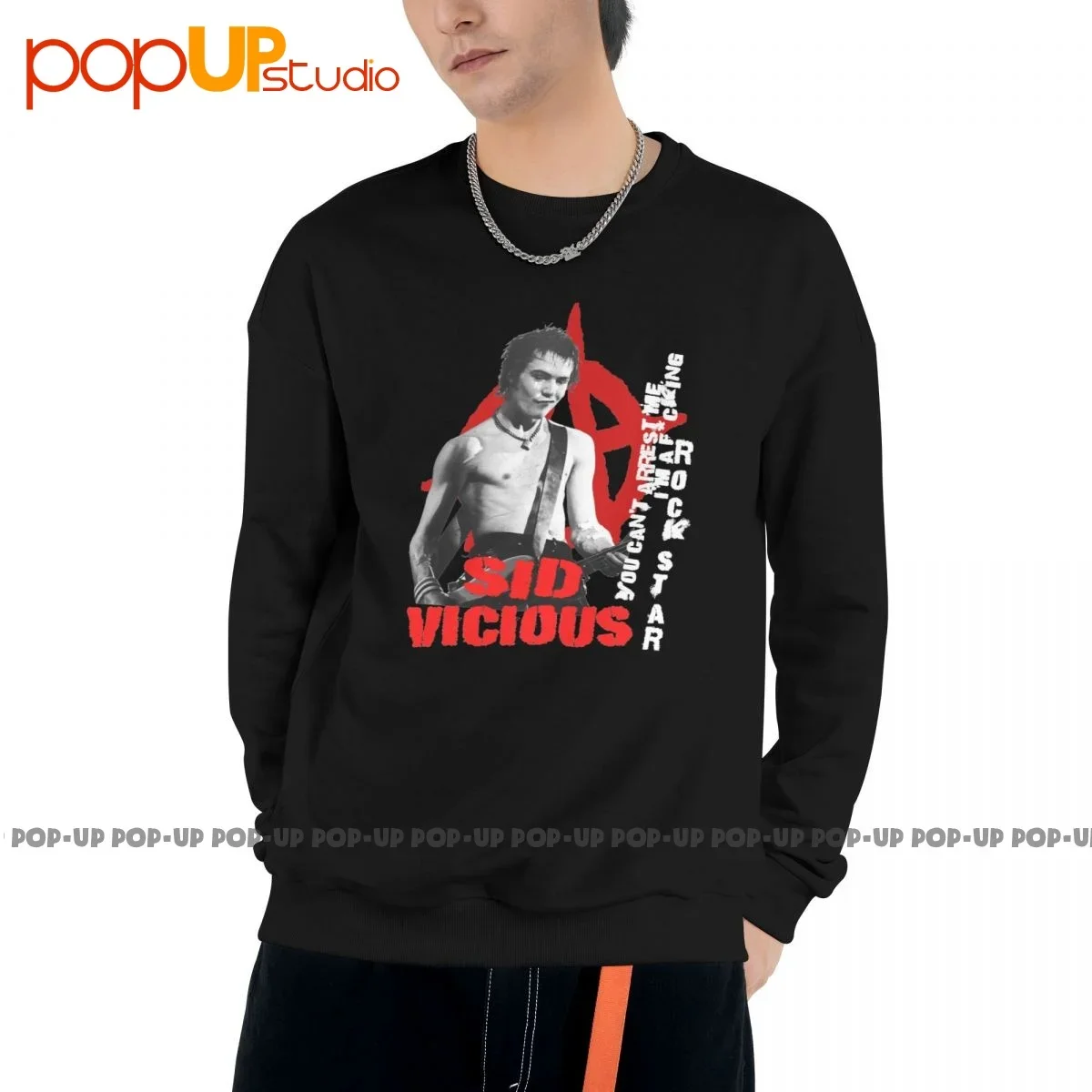 

Sid Vicious Punk Rock Sweatshirt Pullover Shirts Cool Style Splicing Comfortable