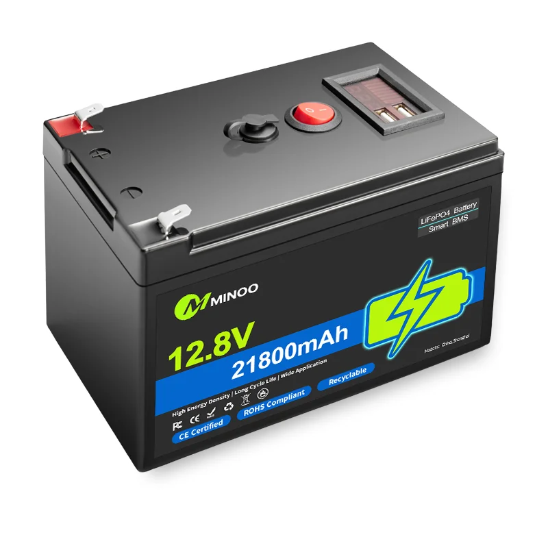 100% practical capacity 12.8V LiFePO4 Lithium Battery for LED Power Supply Electric Wheelchair with 100A BMS Protection