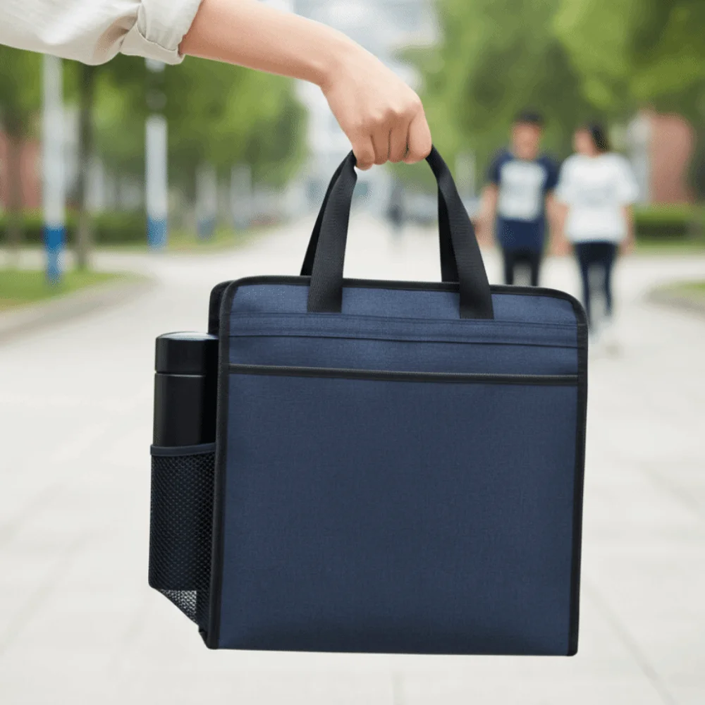 

Водонепроницаемая сумка для документов на молнии, Оксфорд с ручкой, сумка для хранения файлов, утолщенная портативная студенческая сумка большой вместимости