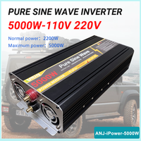 5KW Pure Sine Wave Inverter 5000W Power DC 12V 24V 48V to AC 110V 220V 50HZ  60HZ Power Bank Converter Solar Car Inverter