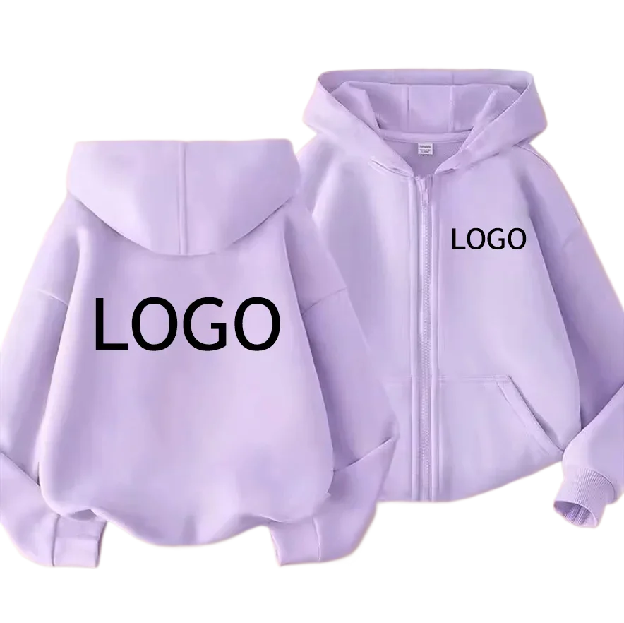 Roupas Personalizadas com Zíper para Crianças, Moletons para Meninos e Meninas, Suéter Casual de Primavera e Outono, 3-12 Anos, Vermelho e Preto