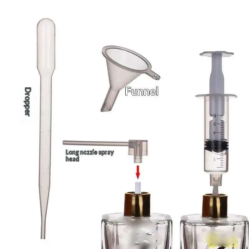 Plastic Diffuser Syringe Straw Dropper Funnel Spray Dispensing Perfume Refill Tools Set Required Cosmetic Tools Pump Extractor