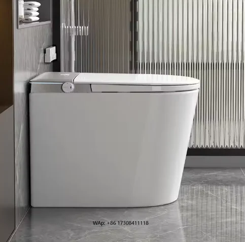 

P-Trap Wall Hung Smart Toilet With Tank Rimless Intelligent Sensor Flush Automatic Wall-Mounted Smart Toilet