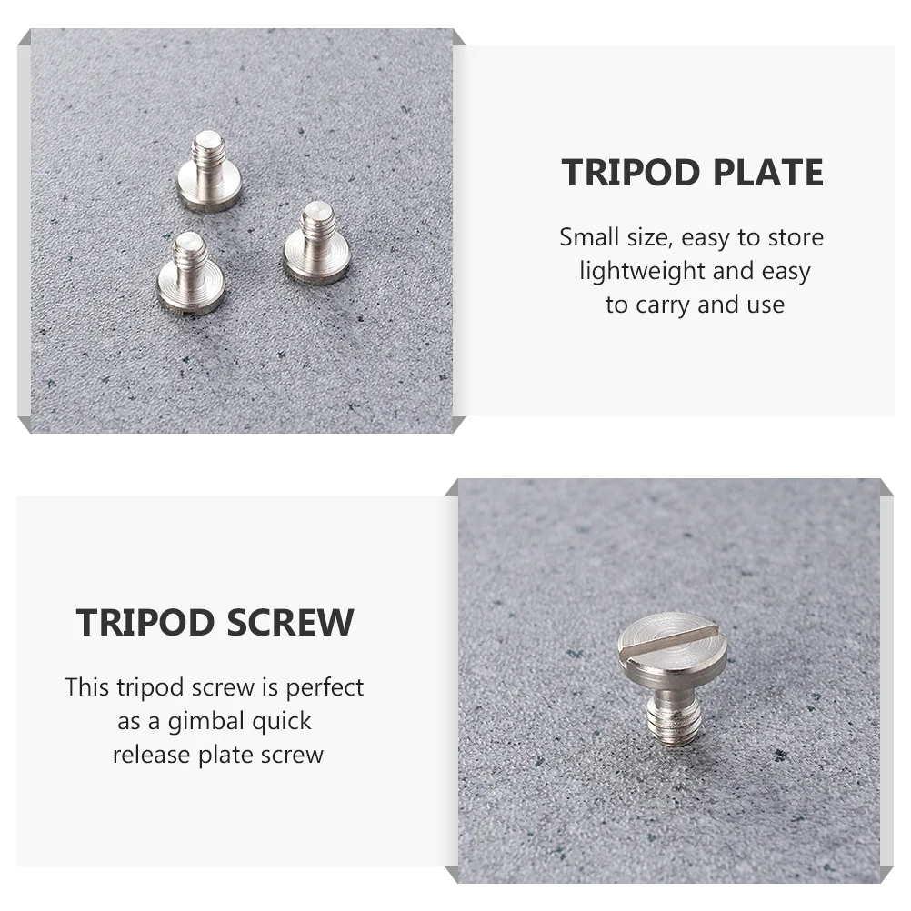 

8pcs Camera Tripod Screw Nickel-Plated Iron Quick Release Plate Adapter For Photography Accessories Light Stand Mounting Plate
