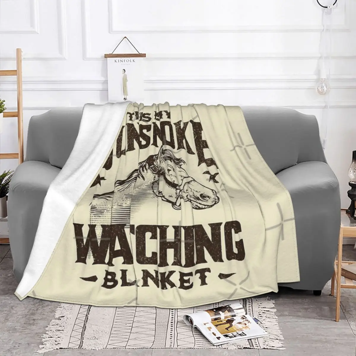 This Is My Gunsmoke Watching Blanket Anime Blanket Couple Blankets Home And Decoration Throw Blanket