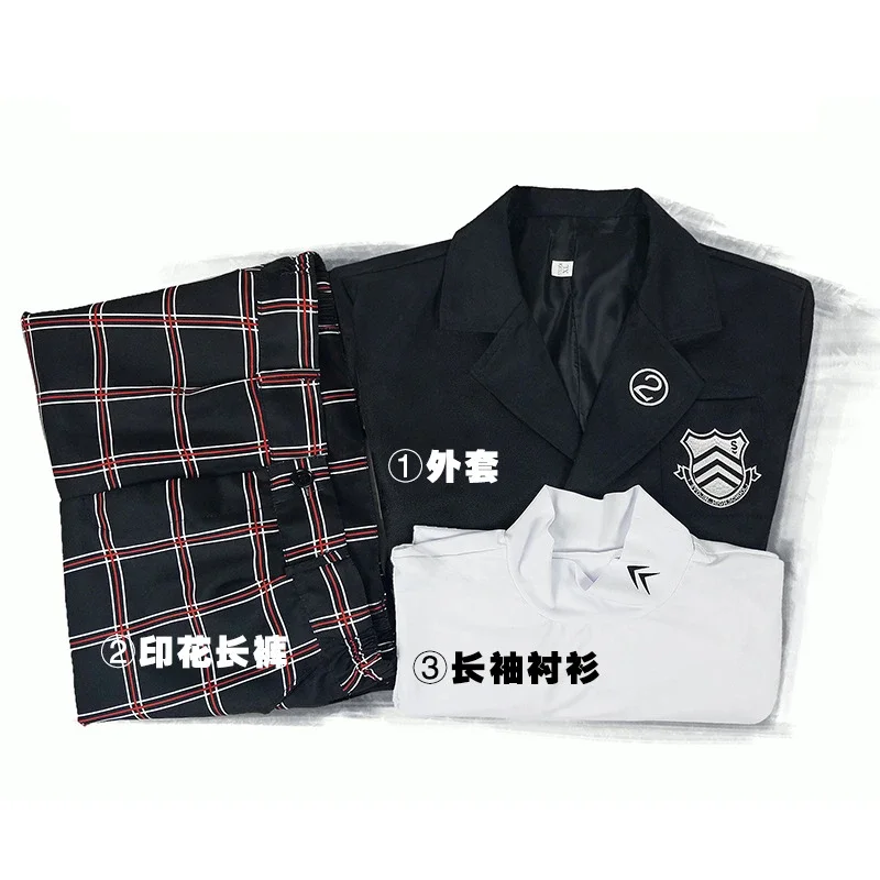 Game Persona 5 Akira Kurd Cosplay Costume P5 Ren Amamiya Set School Uniform Mens Suits Halloween Unisex JK Uniform Cosplay