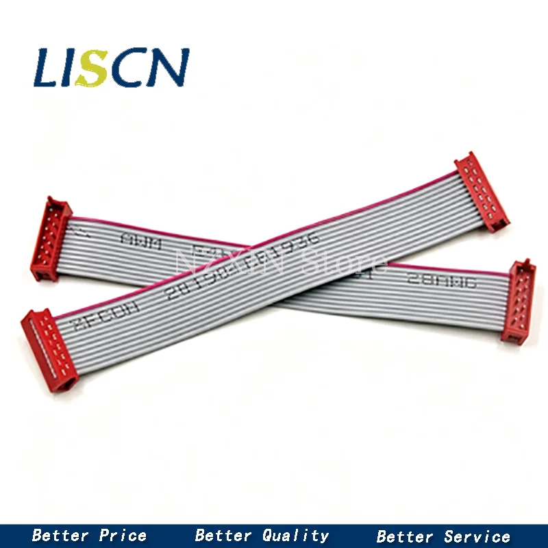 1PCS Red IDC gray ribbon cable Micro-Match 1.27MM  4P 6P 8P 10P 12P 14P 16P 24P