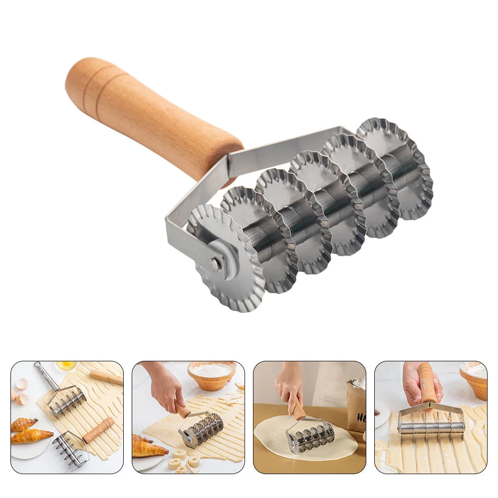 

Pie Dough Lattice Stainless Steel Noodle Knife Pastry Bread Manual Pasta Machine Noodles Cutting