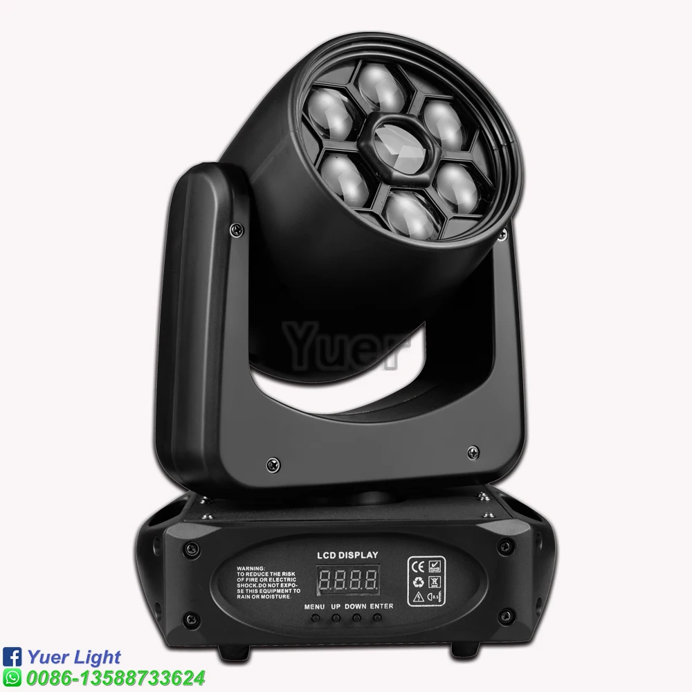 Imagem -02 - Yuer-rgbw Led Bee Eye Beam Spot Light Moving Head Light Dmx para dj Disco Bar Party Clube Iluminação de Natal Efeito de Palco 150w