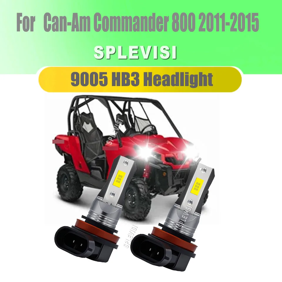 

9005 HB3 Motorcycle Headlight Bulbs -200% Brighter Than Stock Halogen Lights For Can-Am Commander 800 2011 2012 2013 2014-2015