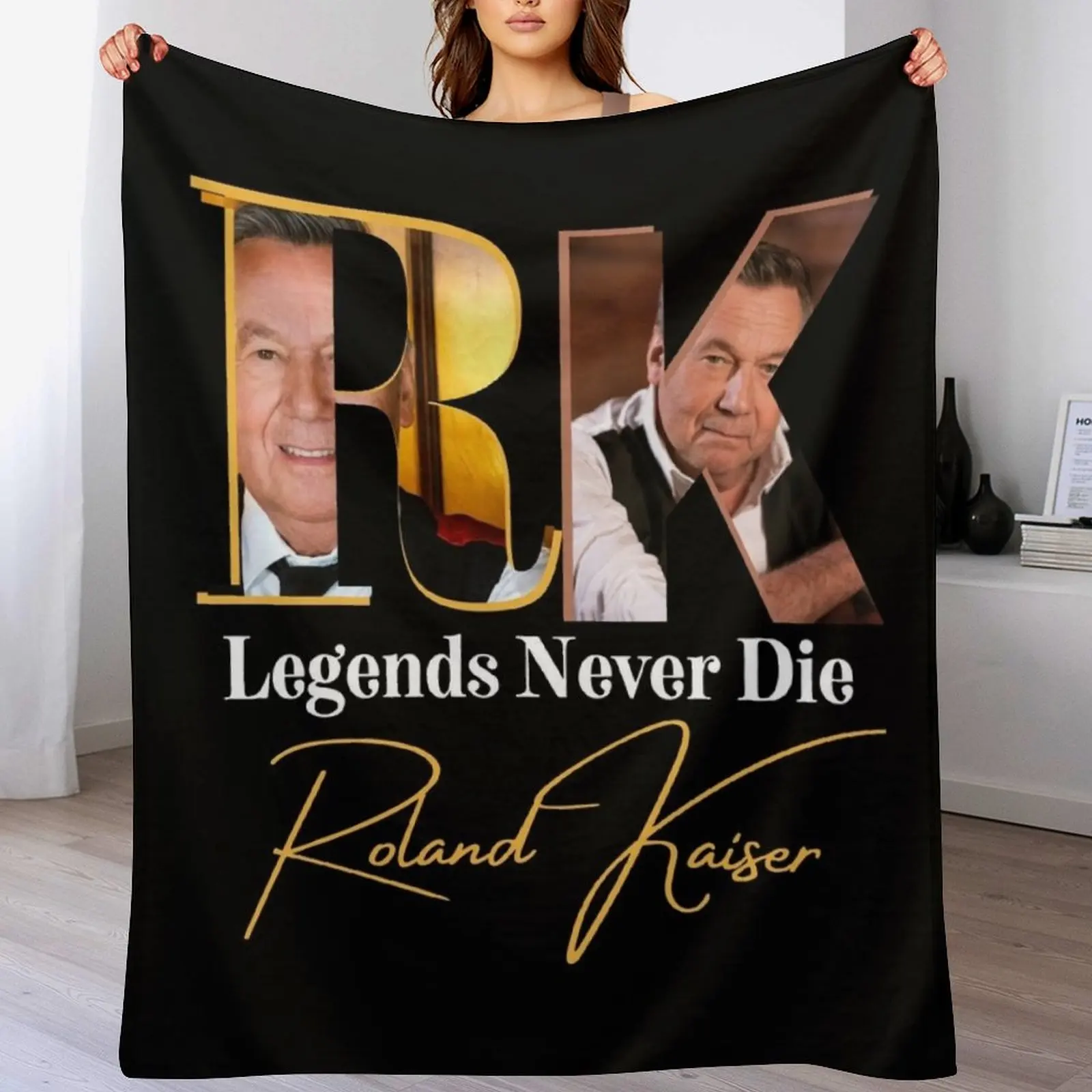 Roland kaiser - rip Roland kaiser Throw Blanket Polar funny gift Blankets