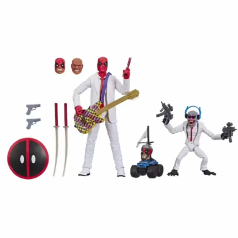 

Original Hasbro Marvel Legends Series DEADPOOL & HT-MONKEY Anime Figure Toy Collection Model