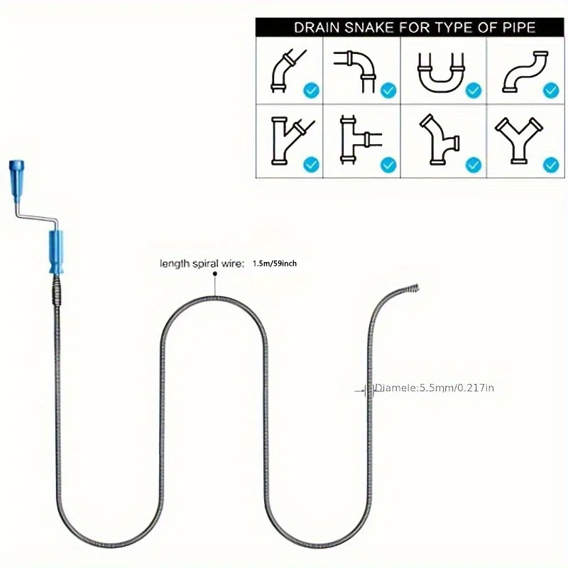 أداة تنظيف المجاري المرنة ذات  - مراجعة Plumbing Snake Drain وسعره