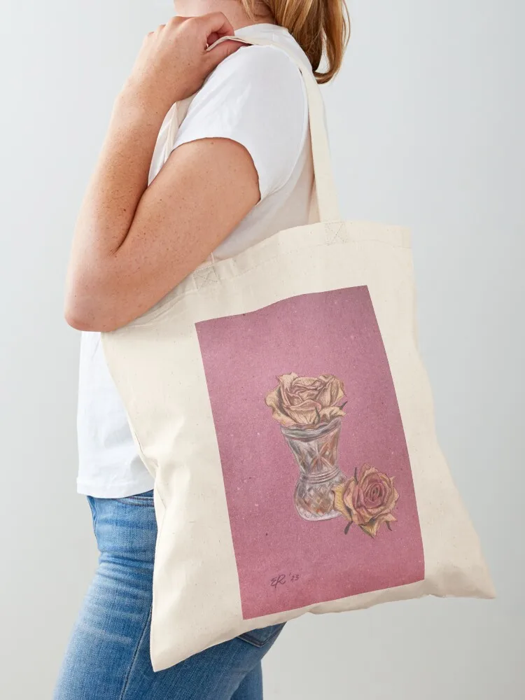 

Two Roses and a Vase Tote Bag большая сумка-тоут Женская сумка для супермаркета Складная сумка Большая
