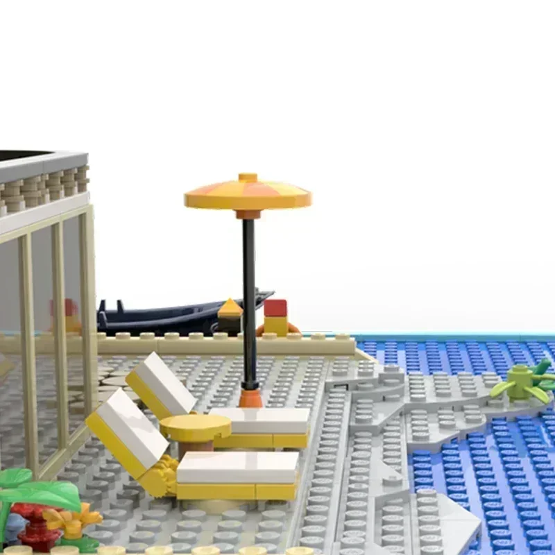 Stad Street View Model Moc Bouwstenen Het Cosy Lake House Technologie Modulaire Blokken Geschenken Kerst Speelgoed DIY Sets Montage