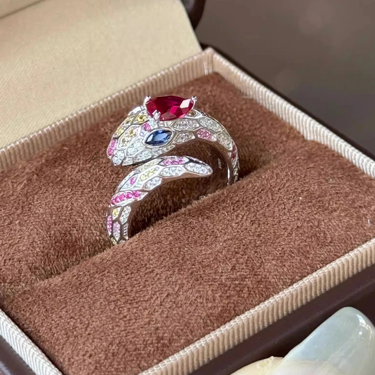 

KQDANCE Новое роскошное стерлинговое серебро 925 пробы грушевидной огранки лабораторный сапфир с рубином из высокоуглеродистого бриллианта висячее обручальное кольцо ювелирные изделия