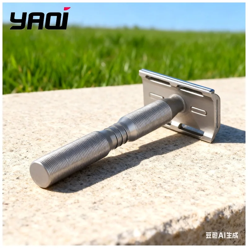 YAQI Ghost Titanium Light Weight Safety Razor 0.70mm Blade Gap Men Shaving Products Mens Gift
