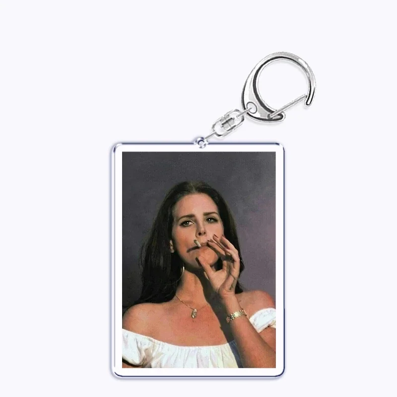 Popular Singer Lana Del Rey Keychain for Accessories Bag Pendant Key Chain Ring Born To Die Ultraviolence Keychains Jewelry Gift