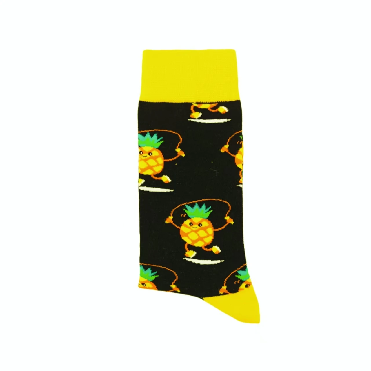 1 pair of funny pineapple personalized street socks