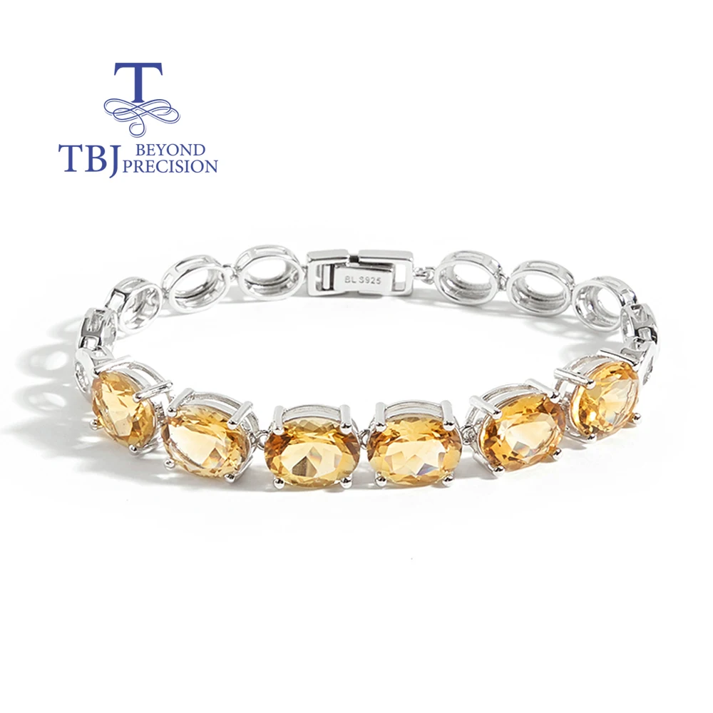 2026 Luxury Classic Natural Citrine 925 silver bracelet for women elegant and noble for banquets & engagements & parties jewelry