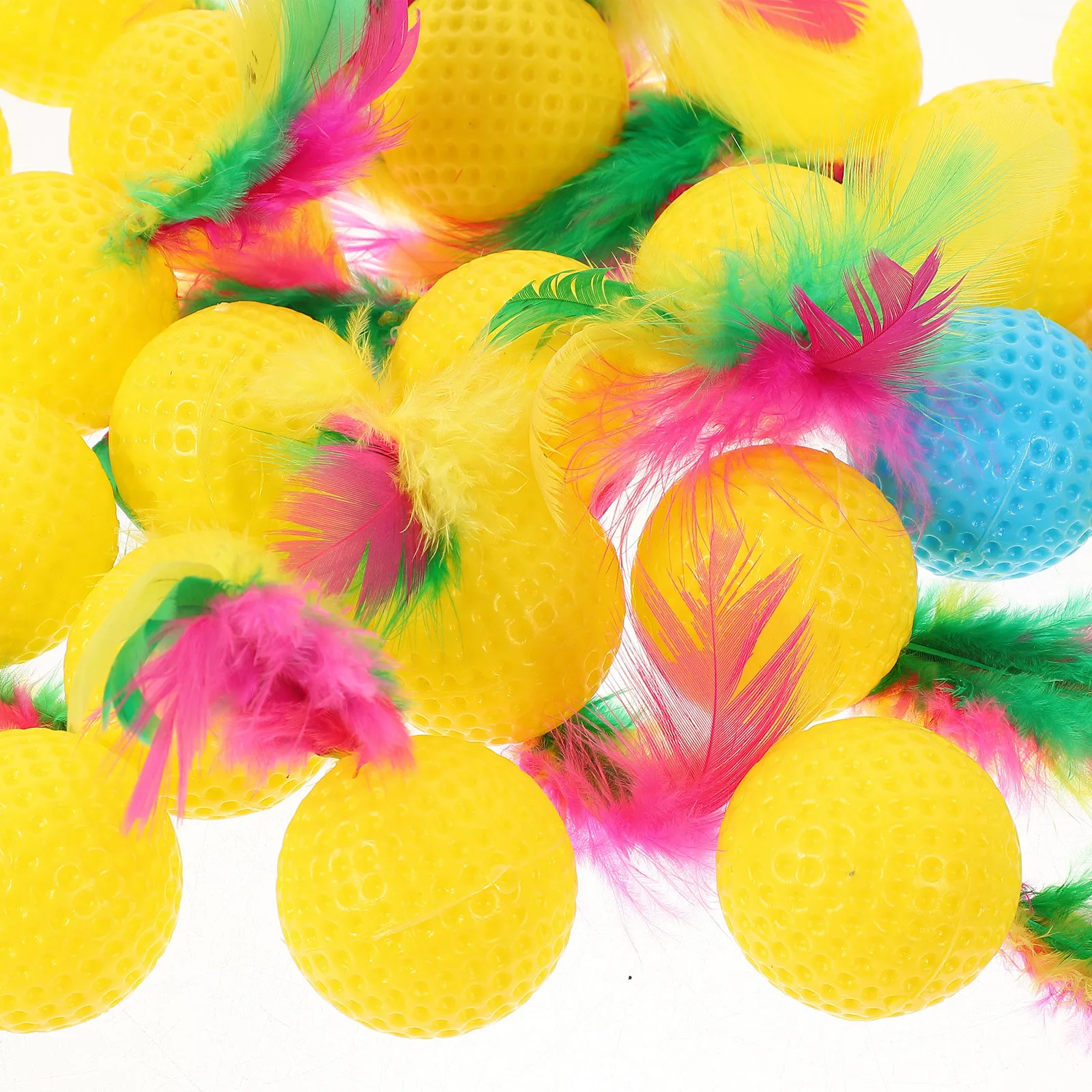 24 Buah Bola Suara Interaktif untuk Latihan Menggoda Interaktif Perlengkapan Aktivitas Hewan Peliharaan Berbagai Macam Warna