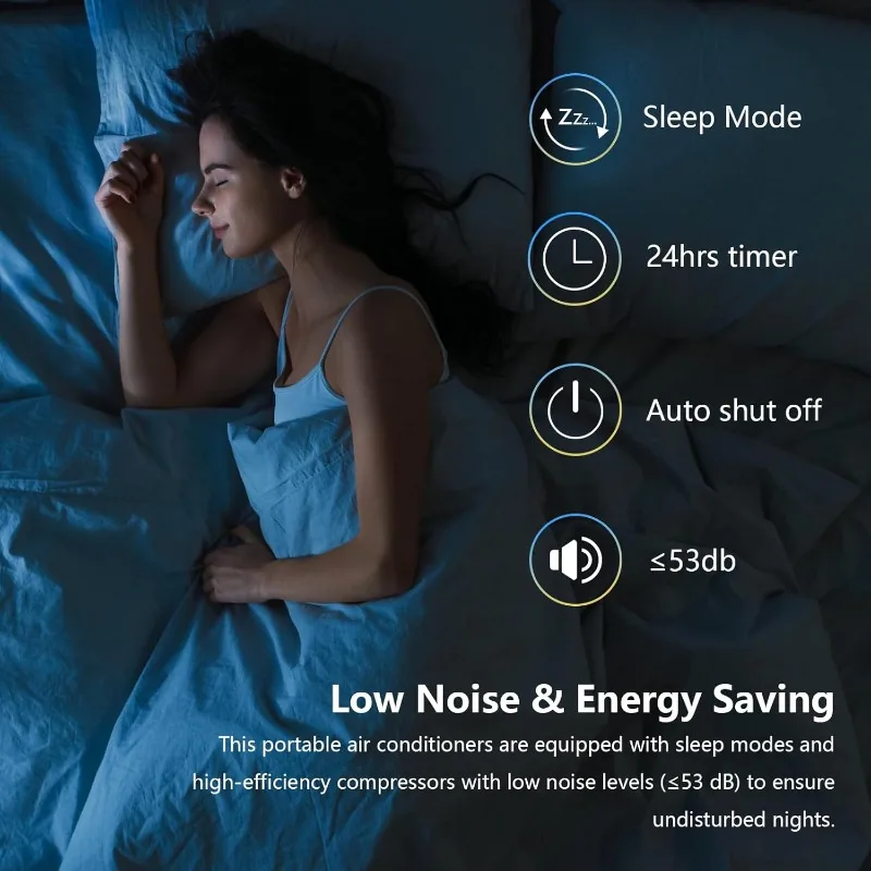 مكيف سعة 14000 وحدة حرارية بريطانية، يبرد حتى 700 قدم مربع، وحدة تيار متردد محمولة 3 في 1 مع جهاز تحكم عن بعد، تتضمن نافذة