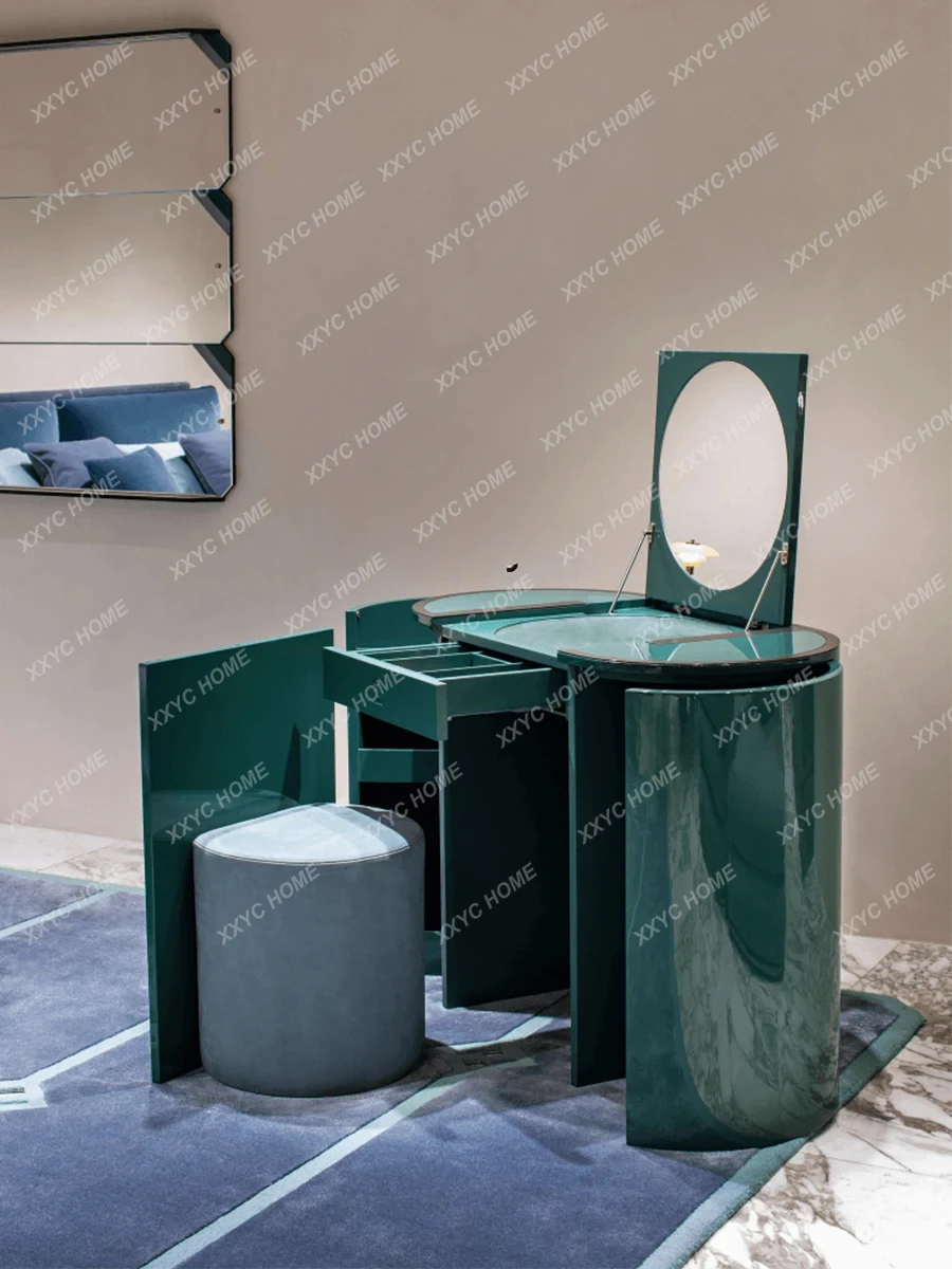 Italiaanse minimalistische lichte luxe kaptafel Verplaatsbare slaapkamerdressoir Moderne lichte luxe make-uptafel Geavanceerd gevoel
