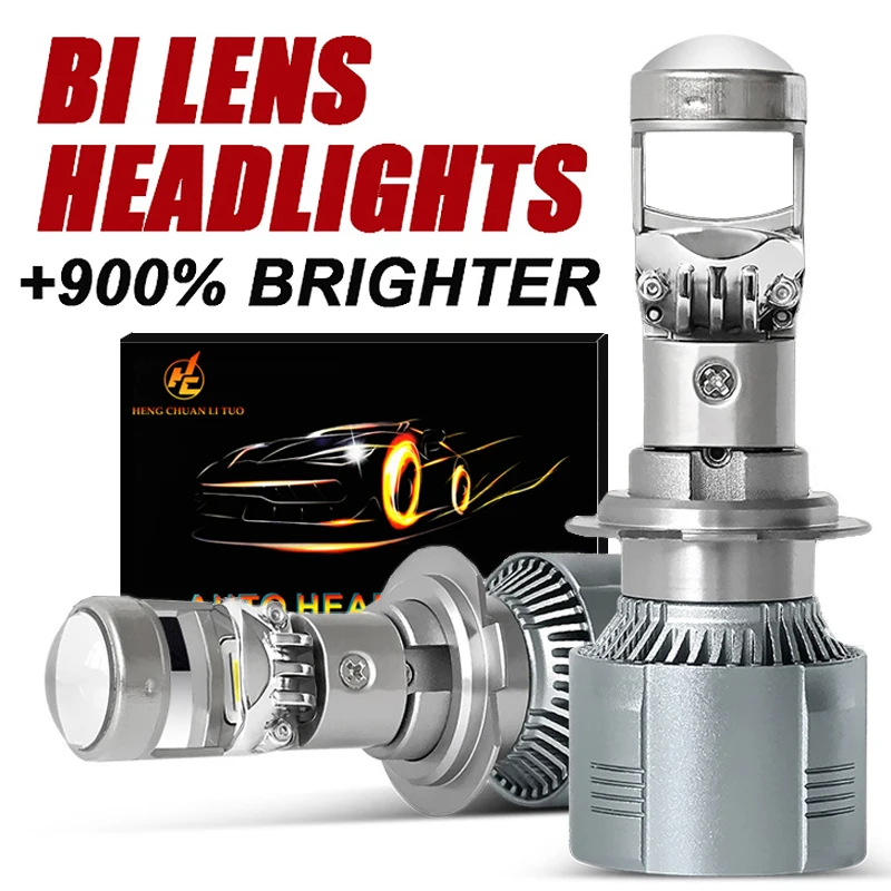 

H4 H7 BI Led Projector Lens Bulb HB3 H11 9005 9006 HB4 Car Headlight Canbus Lamp High Power 6000K For Car/Motorcycle 12 24V LHD