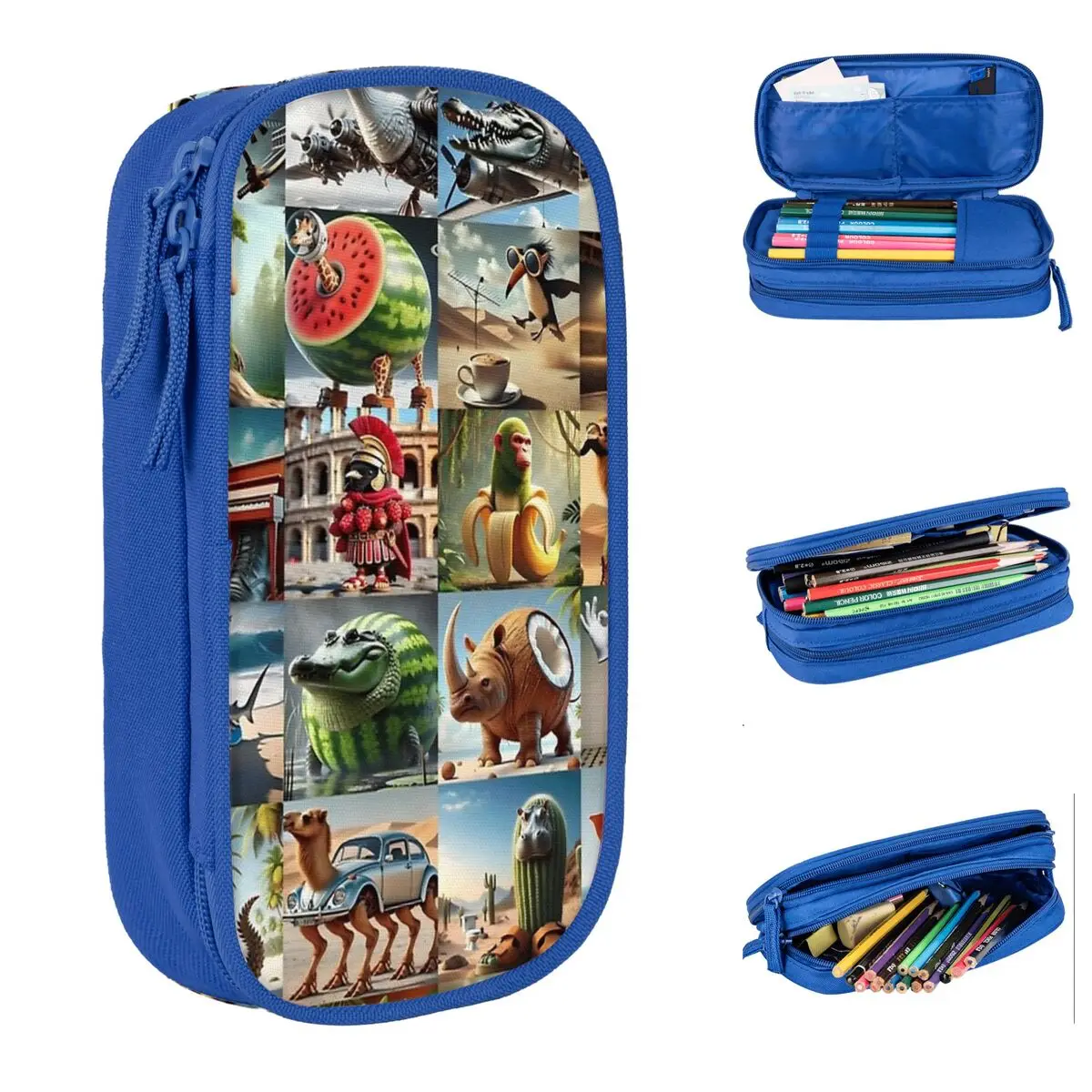 

Новый итальянский Brainrot All Stars, забавный мем-пенал, пеналы для девочек и мальчиков, большая сумка, школьные принадлежности, канцелярские принадлежности на молнии