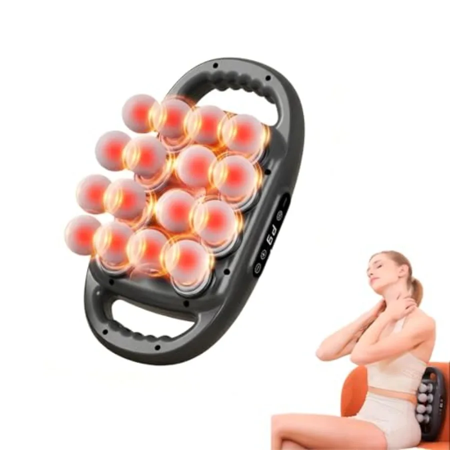 

Массажный пистолет с 16 насадками для глубокого массажа тканей, 9 скоростей, регулируемый перкуссионный массажер для расслабления мышц - тихий, портативный, электрический