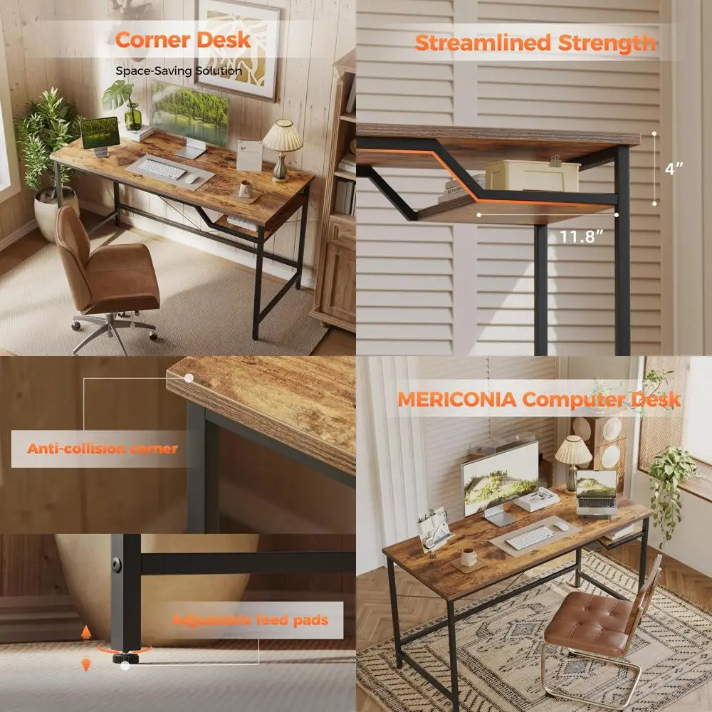 

Compact 48x24 Desk for Gaming and Home Office, Ideal for Small Spaces and Studying