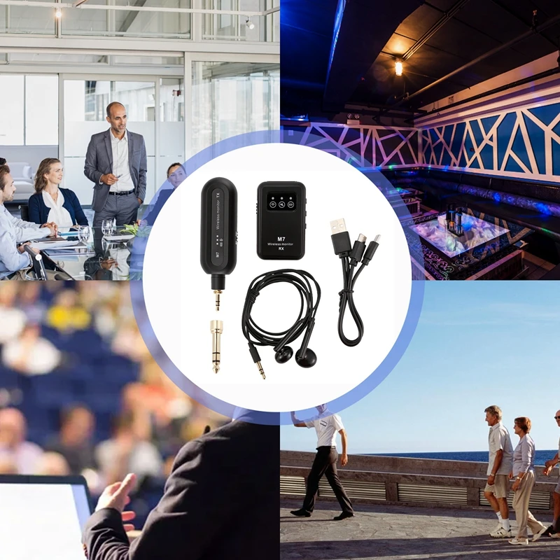 Système de moniteur intra-auriculaire sans fil avec émetteur et récepteur, IEM automatique, Studio Live, 2.4 mesurz