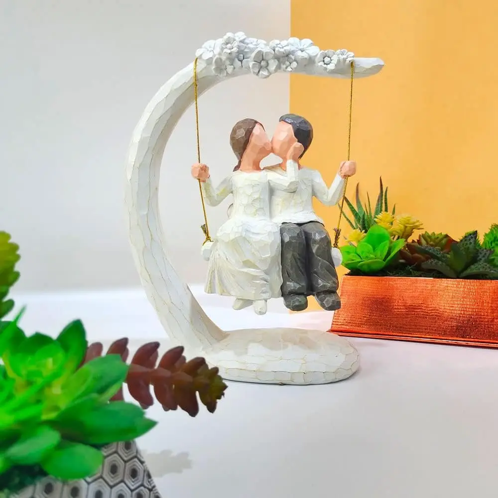 Couple Together Collectible Figurine Hand-Painted Sweet Love Statue & Sculpture to Remember Beautiful Moment Birthday Wedding