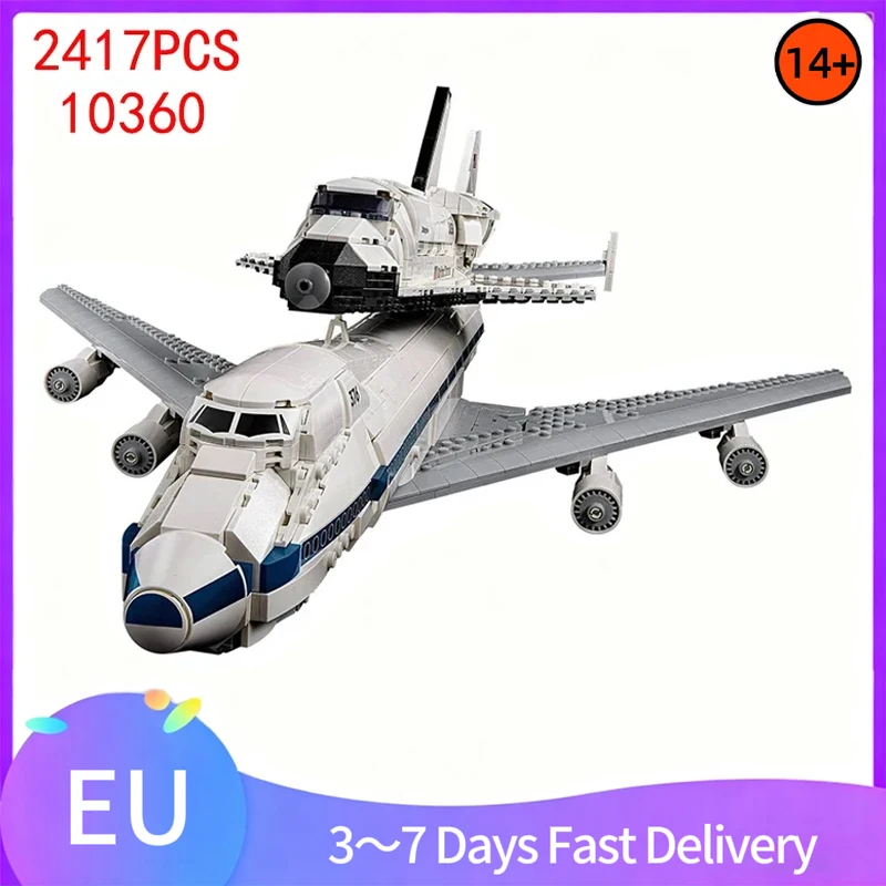 2417 piezas lanzadera portaaviones montaje de construcción modelo de avión regalo de Navidad decoración de la habitación ompatible 10360