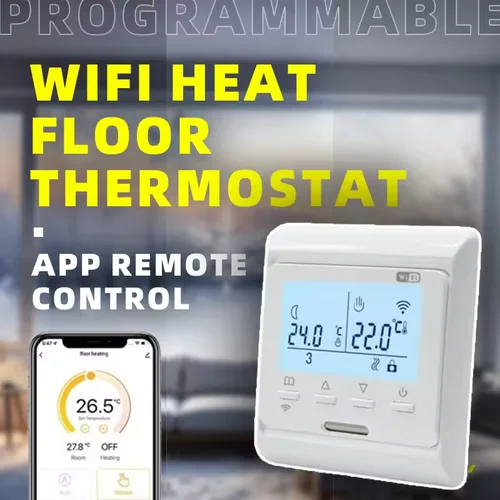 Termostato de calefacción de suelo WiFi programable 220V 16A controlador de temperatura de calor por suelo radiante eléctrico aplicación remota remota
