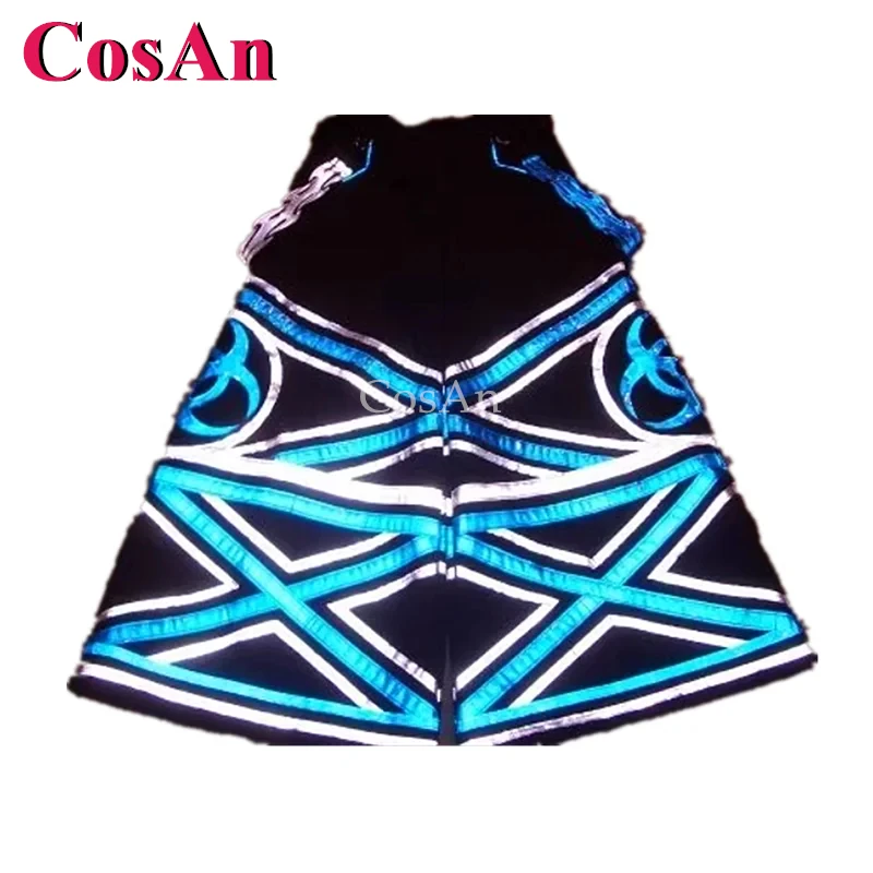 CosAn AUS スタイル ゴースト ダンス パンツ メルボルン シャッフル ファット パンツ ファッション ブルー ホワイト 反射ストリップズ パンツ 発光 ルーズ