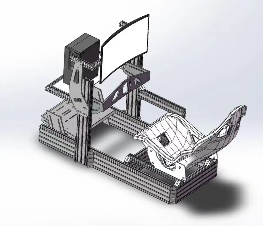 DIY No Motion Direct Joint Cockpit Kits TSIM-VM With Anum For Racing Simulator Allowable Passenger 1 Home & Outdoor Use