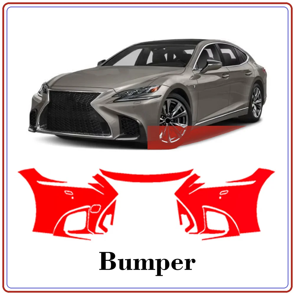 For Lexus LS F-Sport 2018-2020 Precut TPU Paint Protection Film PPF Front Bumper Kit Clear Bra Stone Guard EU UK