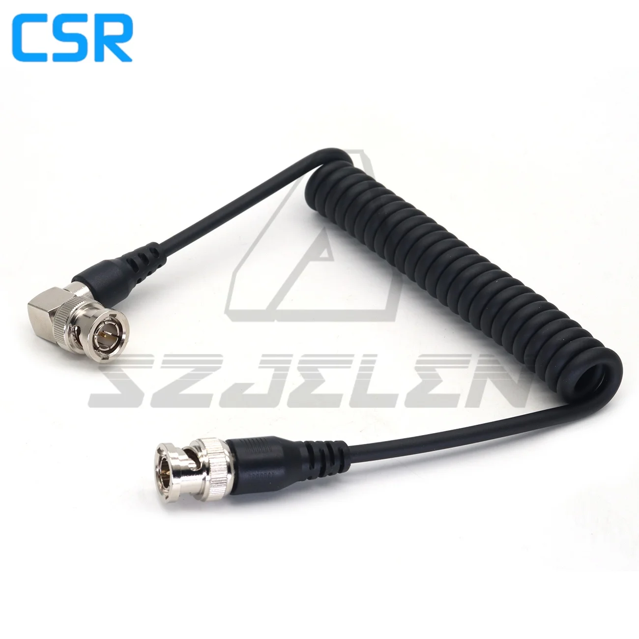 Right Angle BNC To Right Angle BNC Spring Cable SDI 12G Video Cable 75 Ω Coaxial Cable Camera Video Transmission Line